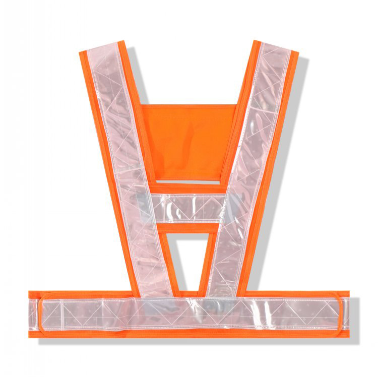 product-750-750 Mesh Engineer Jackets Construction Led Orange Black Reflective Safety Vest