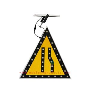 Zonne-led verkeerswaarschuwingssymbool